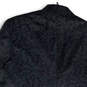 Mens Black Paisley Notch Lapel Single Breasted Two Button Blazer Size L image number 4