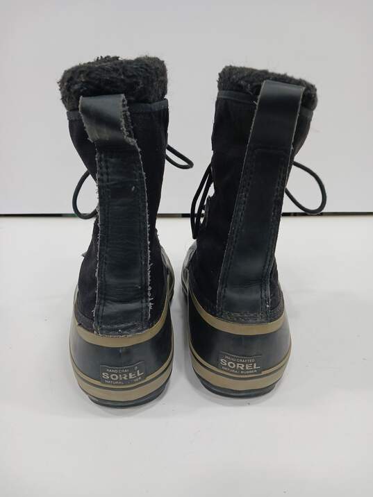 Sorel Men's Black Leather Boots Size 9.5 image number 4