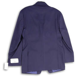 Mens Navy Blue Notch Lapel Long Sleeve Formal Two-Button Blazer Size 40L alternative image