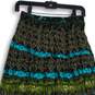 NWT Womens Multicolor Abstract Pleated Midi A-Line Skirt Size Small image number 3