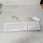 Apple A1048 white USB wired keyboard with A1152 mouse - Untested image number 1
