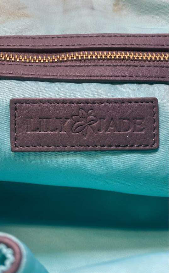 Lily Jade Madeline Gray Leather Diaper Shoulder Tote Bag image number 5