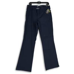 NWT Dickies Womens Navy Blue Twill Flex Slim-Fit Bootcut Leg Chino Pants 10L