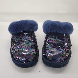 UGG Women's Cluggette Blue Sequin Mules Slip On Shoes Size 5 alternative image