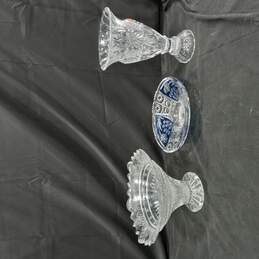 Vintage 3 Piece Crystal Glass Bundle