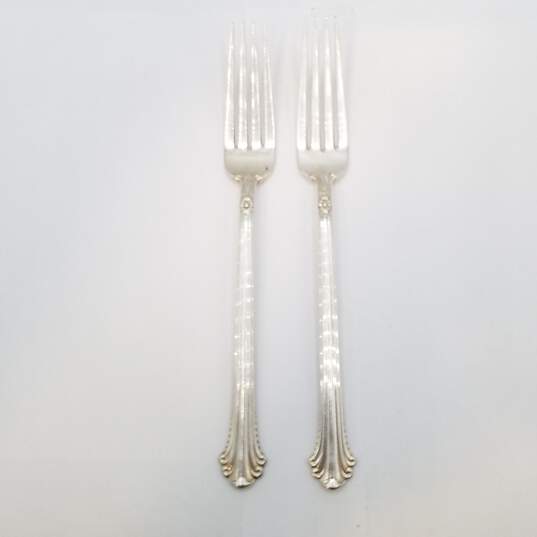 Sterling Silver Silver Plumes 7.25 Fork 2pcs 102.0g image number 2