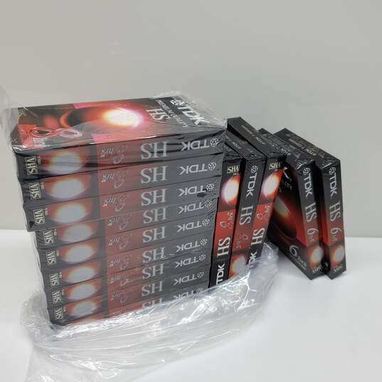 x14 VTG. Assorted Lot Sealed Untested* TDK HS 6 & 8 Hours VHS Tapes image number 2