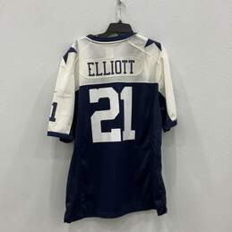 Mens Blue White Dallas Cowboys Ezekiel Elliott #21 NFL Football Jersey Size XL alternative image