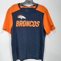 Men’s Nike Denver Broncos Color Block Team Name T-Shirt Sz M NWT