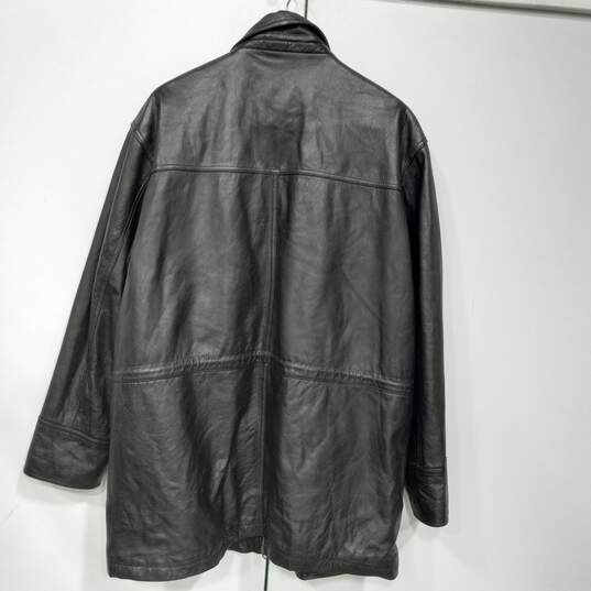 Men’s Wilsons Leather Full-Zip Leather Overcoat Sz XL image number 2