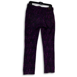 Womens Purple Pockets Dark Wash Regular Fit Mid Rise Skinny Jeans Sz 29/32 alternative image