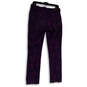Womens Purple Pockets Dark Wash Regular Fit Mid Rise Skinny Jeans Sz 29/32 image number 2