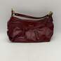 Coach Womens Red Leather Ashley Inner Pocket Detachable Strap Zipper Hobo Bag image number 1