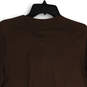 NWT Womens Brown Knitted Long Sleeve Cropped Cardigan Sweater Size Medium image number 4