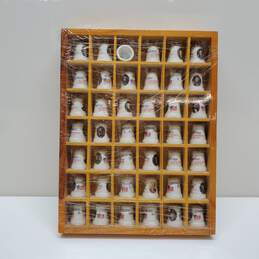 VINTAGE PRESIDENTIAL THIMBLE Set - 42 Pieces - With Wooden Display Case