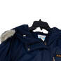 Mens Blue Faux Fur Long Sleeve Hooded Full-Zip Parka Jacket Size 3X image number 3