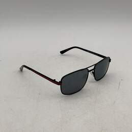 Guess Unisex Black Red Factory Smoke Mirror Navigator Square Sunglasses