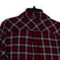 NWT Womens Multicolor Plaid Collared Long Sleeve Button-Up Shirt Size L image number 4