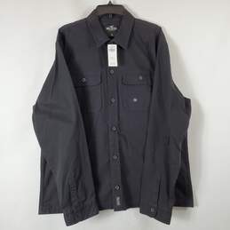 Hollister Men Black Long Sleeve Button Up Shirt NWT sz 2XL