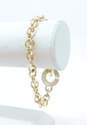 Tiffany & Co 925 T & Co 1837 Interlocking Circles Toggle Clasp Cable Chain Bracelet 22.7g image number 1