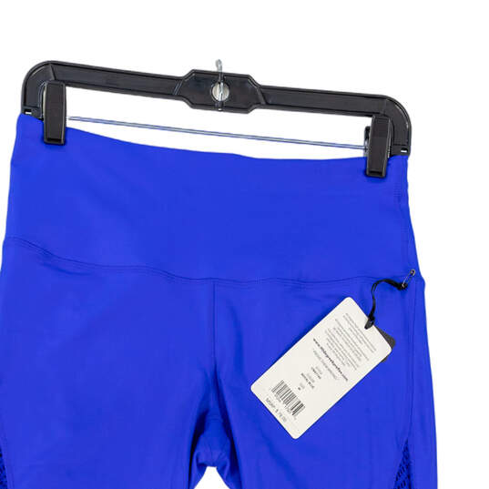 NWT Womens Blue Elastic Waist Activewear Compression Leggings Size Medium image number 3