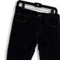 Womens Blue Dark Wash Stretch Pockets Regular Fit Skinny Leg Jeans Size 13/14 image number 3