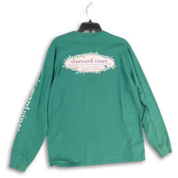 Womens Green Graphic Print Long Sleeve Crew Neck Pullover T-Shirt Size Large alternative image