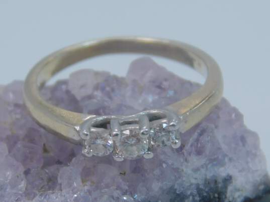 14K White Gold 0.22 CTTW Diamond Platinum Head Engagement Ring 2.5g image number 3