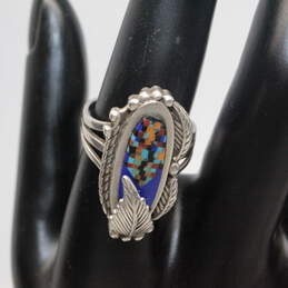 Sterling Silver Multi-Stone Ring Size 8.25 - 10.6g
