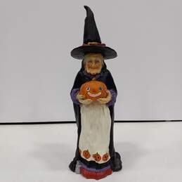 Kurt Adler Hand Crafted Halloween Witch Candle Holder alternative image