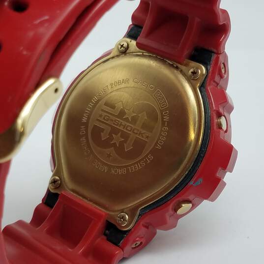 Casio G-Shock DW-6930A 48mm 30th Anniversary Limited Red/Gold Watch 68g image number 2