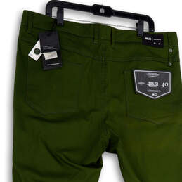 NWT Mens Green Flat Front Pockets Straight Leg Ankle Pants Size 40