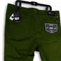 NWT Mens Green Flat Front Pockets Straight Leg Ankle Pants Size 40 image number 1