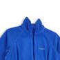 Womens Blue Long Sleeve Mock Neck Full-Zip Jacket Size Small image number 3