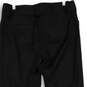 Womens Black Pin Striped Pockets Flat Front Flare Leg Dress Pants Size 10 image number 4