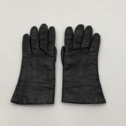 Mens Black Leather Rabbit Fur Multipurpose Casual Winter Gloves Size 7