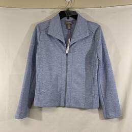 Women's Sky Blue Heather Quilted Jacket, Sz. 0