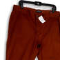 NWT Mens Brown Flat Front Straight Leg Slash Pocket Chino Pants Size 34x32 image number 3