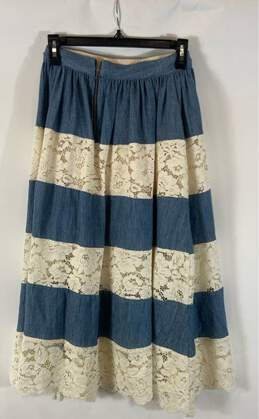 Alice + Olivia Multicolor Denim Lace Skirt - Size 2 NWT alternative image