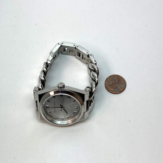 Designer Michael Kors MK-3392 Silver-Tone Channing Wristwatch W/ Dust Bag image number 1