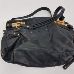 B. Makowsky Black Leather Shoulder Bag alternative image