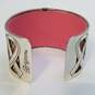 Brighton Power Of Pink Christo Reversible Leather Insert 6inch Cuff Bracelet 52.4g image number 5