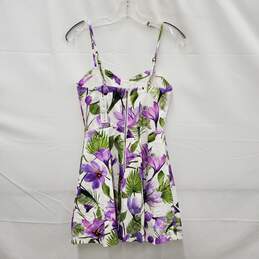 NWT Alice & Olivia WM's Floral Palm Mini Dress Size 2 alternative image