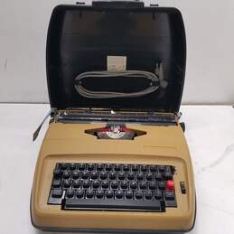 Vintage SEARS ELECTRIC 1 Portable Typewriter Yellow Gold