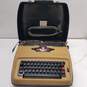 Vintage SEARS ELECTRIC 1 Portable Typewriter Yellow Gold image number 1