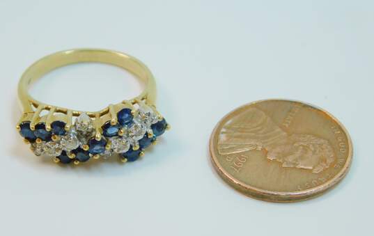 14K Yellow Gold Spinel & Diamond Accent Cluster Ring 4.0g image number 4