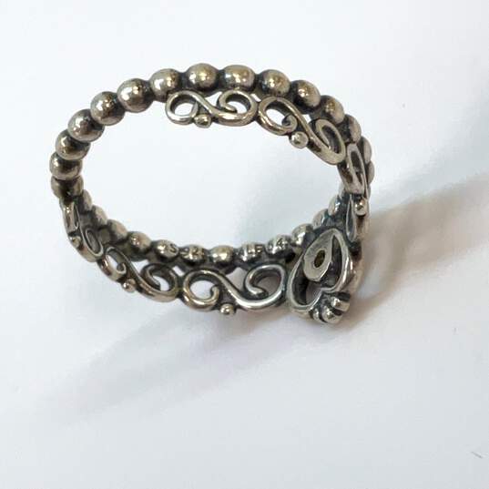 Designer Pandora 925 ALE Sterling Silver Cubic Zirconia Princess Tiara Band Ring image number 1