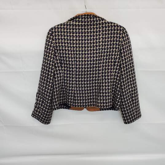Women's 2001 Chanel Geometric Patterned Blazer Jacket Size 42 image number 2
