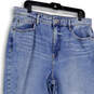 Womens Blue Denim Medium Wash Pockets Comfort Straight Leg Jeans Size 14 image number 3