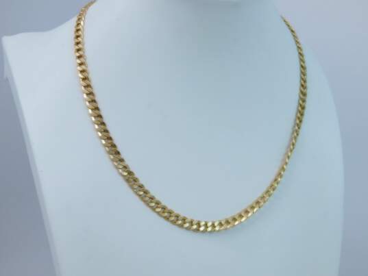 14k Yellow Gold Curb Chain Necklace 10.2g image number 2